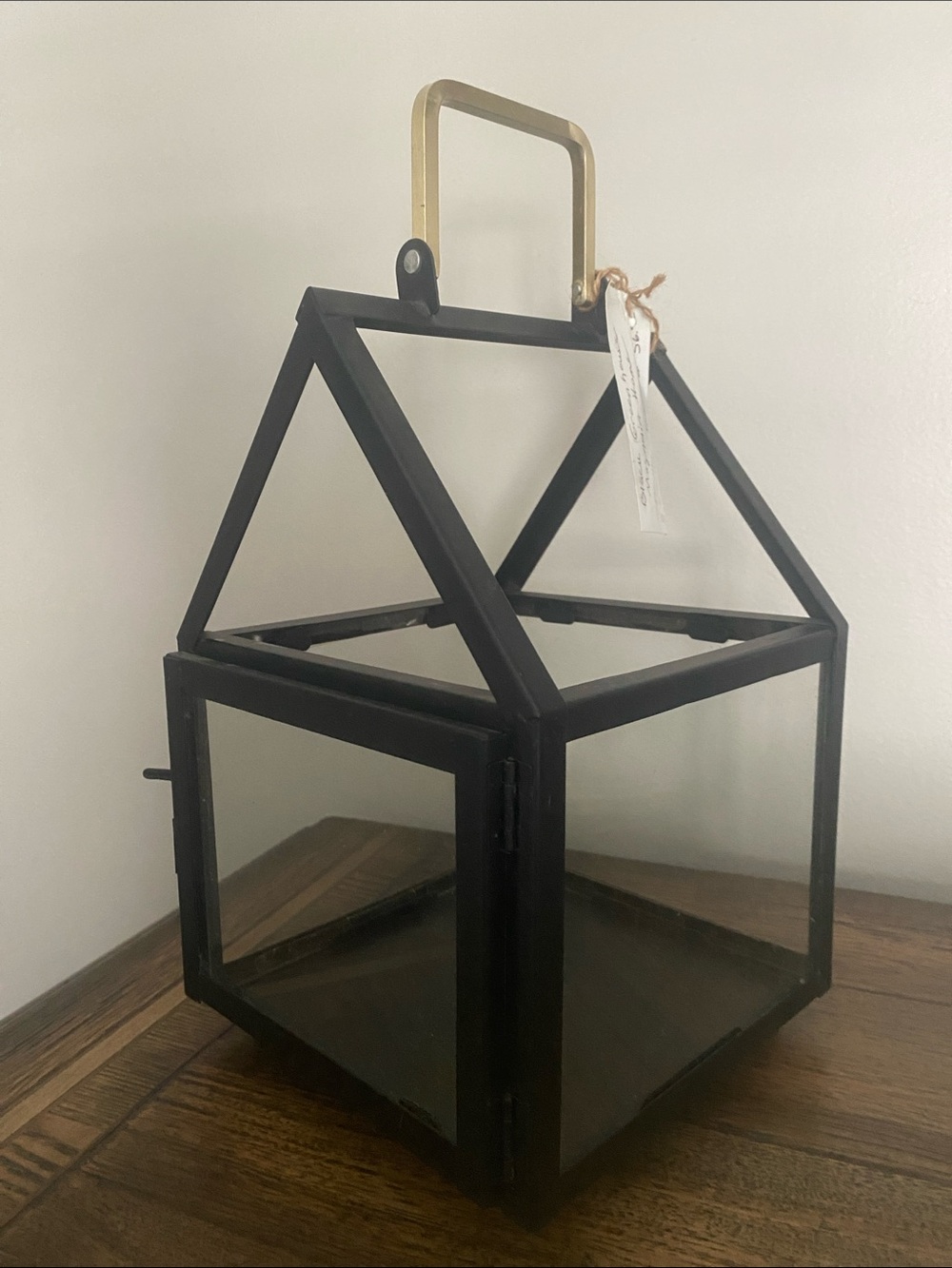 Magnolia Home Black Metal & Glass House Lantern - Planter